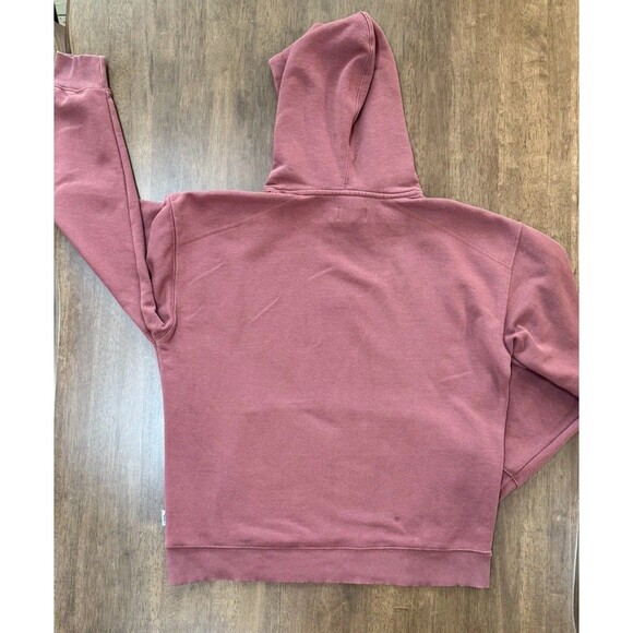 Topman Hoodie Men’s Medium Pullover Muted Rose Logo Patch Kangaroo Pocket Casual - Picture 3 of 7